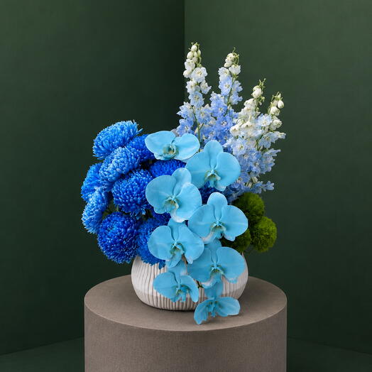 Celestial Blue Vase Arrangement