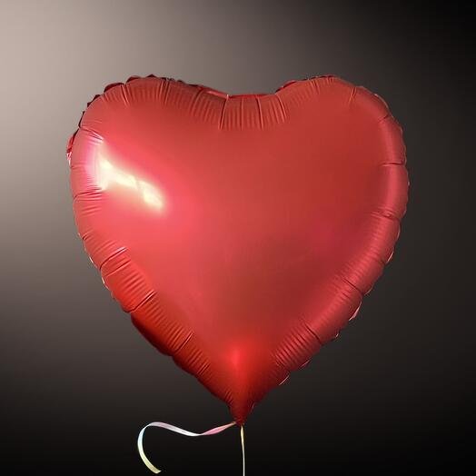 Foiled helium red heart 18"