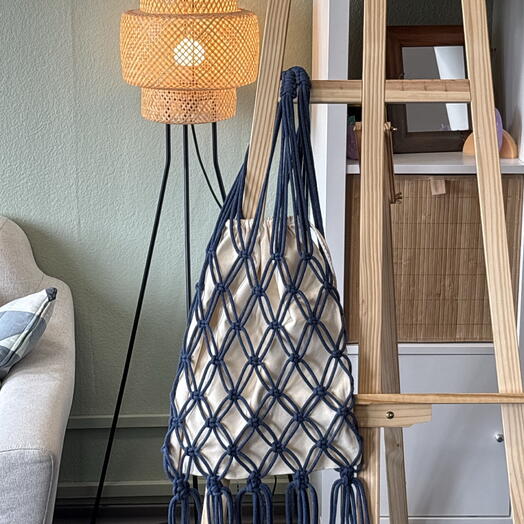Torba makramowa boho  Torba makramowa na ramię