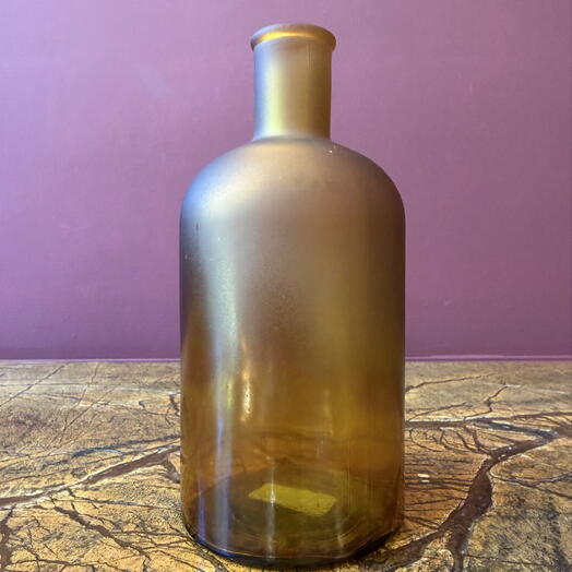 Amber Bottle Vase 19cm