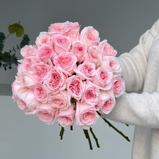 Pink O Hara Garden Roses Bouquet