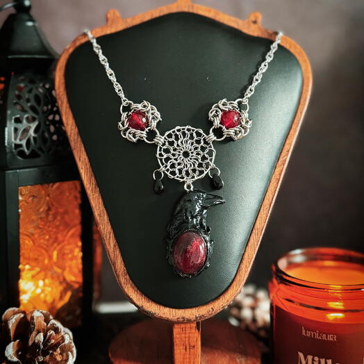 Raven's Wheel of Fate Earrings