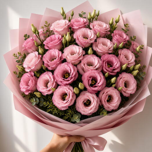15 розовых эустом