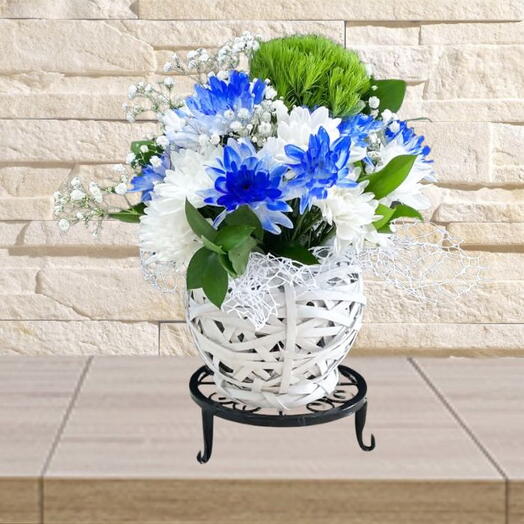 Winter Sky Flower Basket