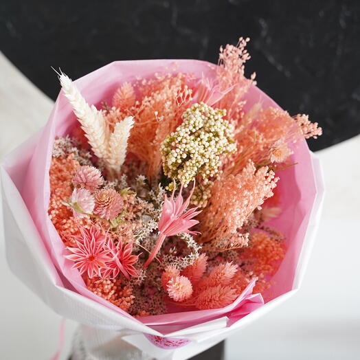 Dried Flowers Pink Bouquet
