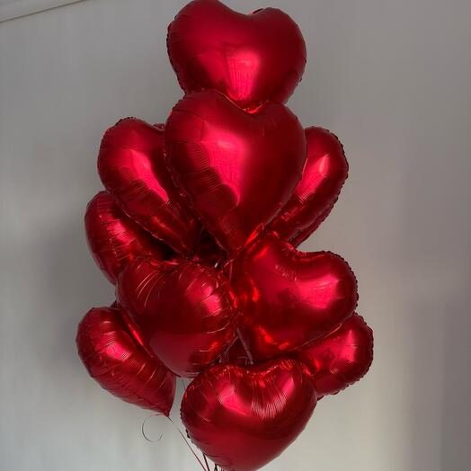 Bouquet of heart balloons 15 pcs