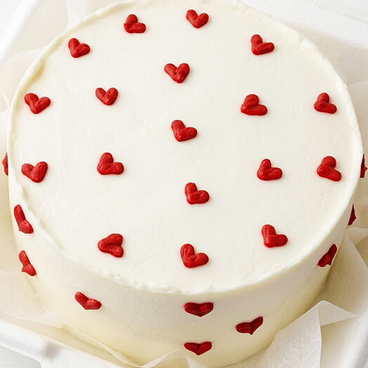 Hidden Message Reveal Red Hearts Bento Cake Dubai Chocolate