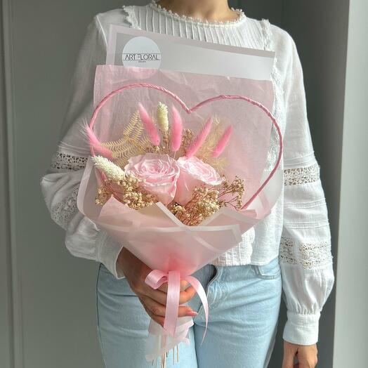 Dried flower bouquet "Blossom Heart"