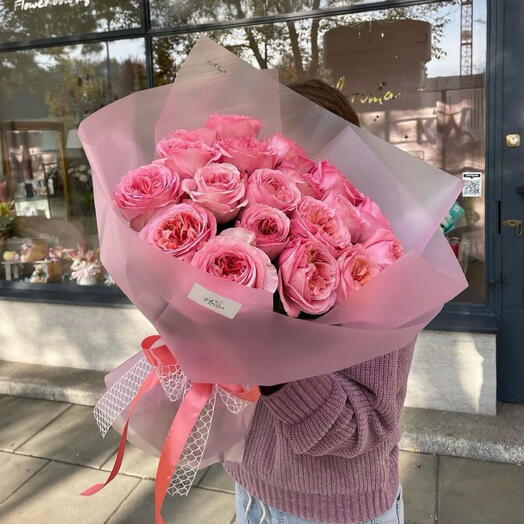 Pink x-pression (Peony rose 21 pcs)