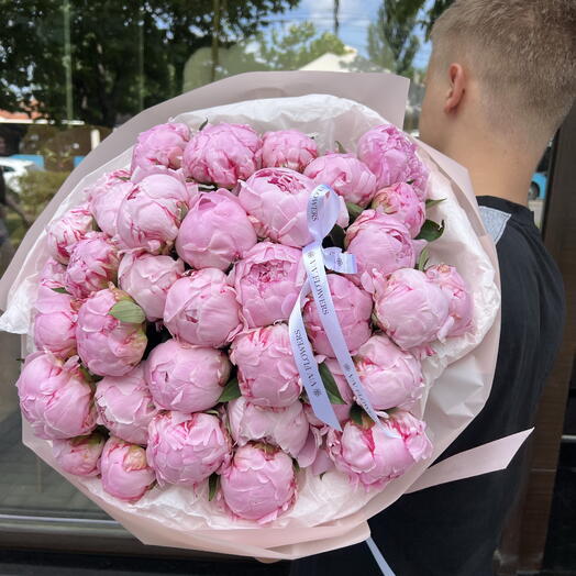 31 pink peonies