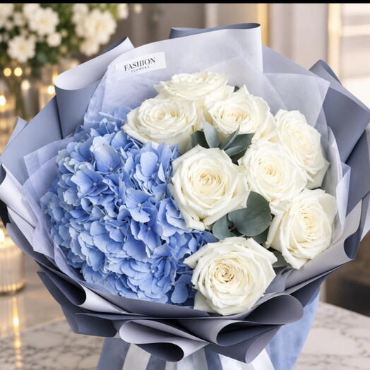 Bouquet with hydrangeas