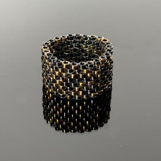 Wide beaded ring