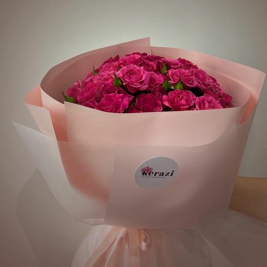 Fuchsia Country rose bouquet