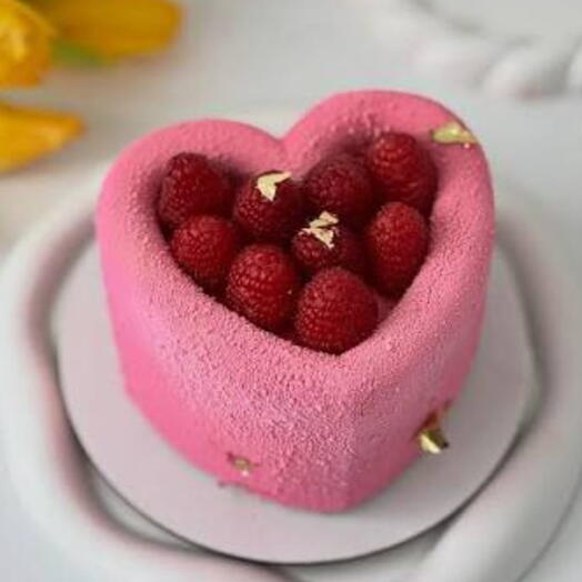 Vanilla Raspberry Mousse Bento Cake, No added sugar,  Gluten-free