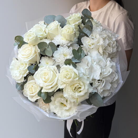 Rose, hydrangea, Eustoma