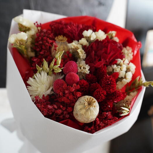 Dried Flowers Red