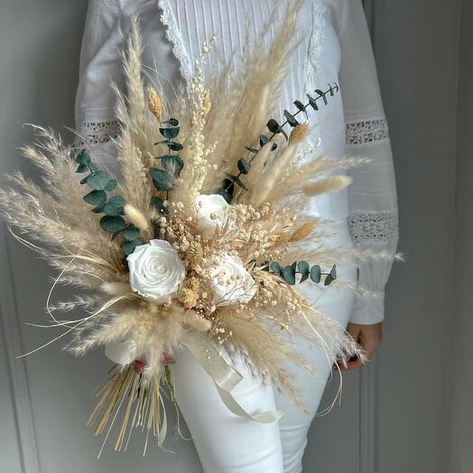 Dried flower bouquet "Pure Happiness"