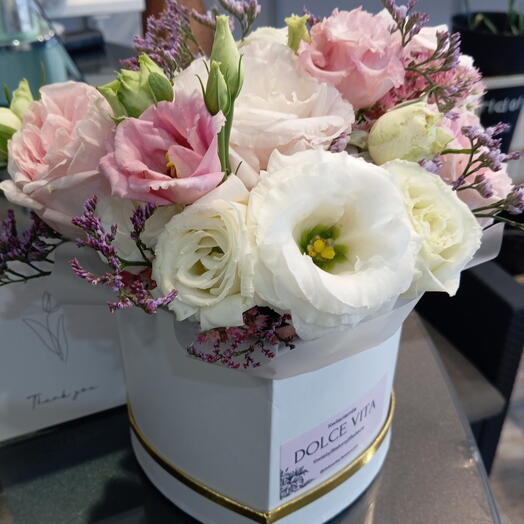FlowerBox serduszko białe