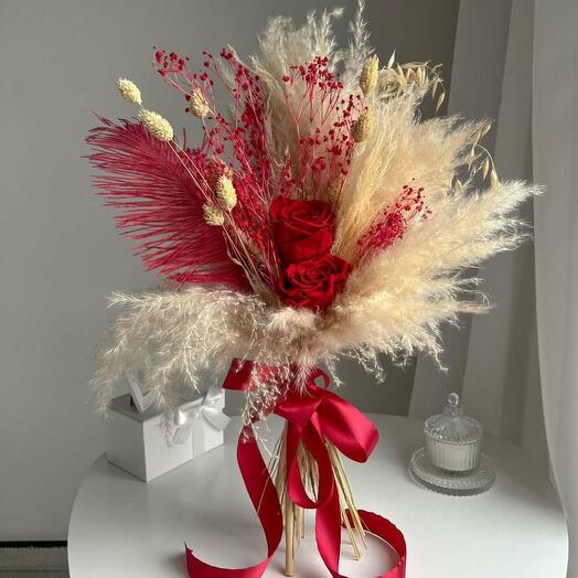 Dried flower bouquet "Liebesflamme"