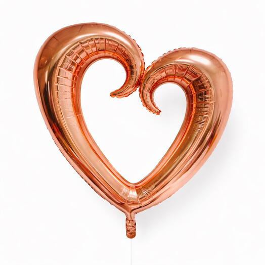 Ballon air the heart is big rose gold