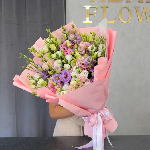 Colorful eustoma bouquet