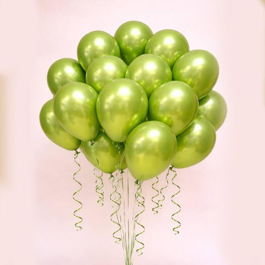 15 globos verdes