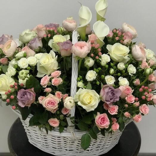 Basket with flowers