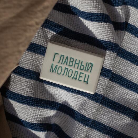 Handmade brooch "Top Guy"