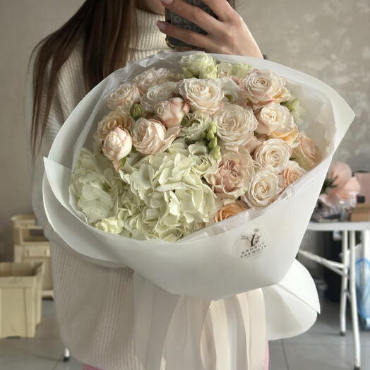 Hydrangeas + roses