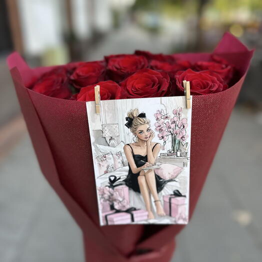 Hot Red Radiant Rose L
