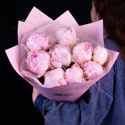 Peony Bouquet with Dried Flowers