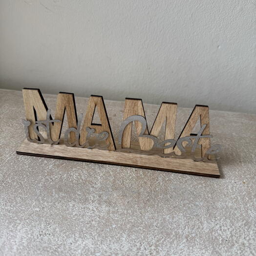 Poster "Mom is the best" 22x4x7 cm nature/sil