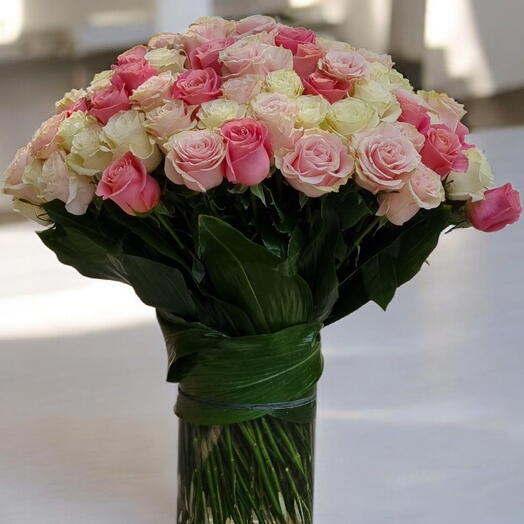 Blush Symphony – 120 Roses