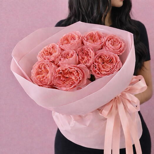🌹Bouquet of 9 peony roses