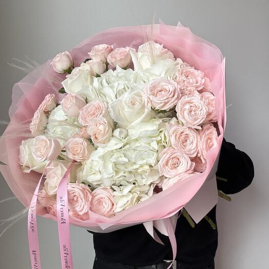 Pink and white