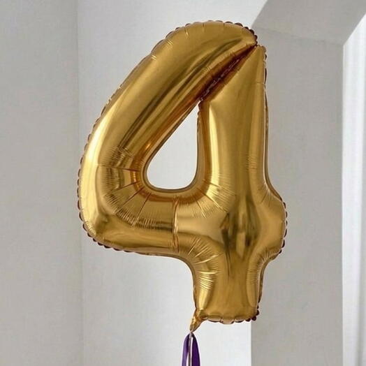 Balon z helem Cyfra 4