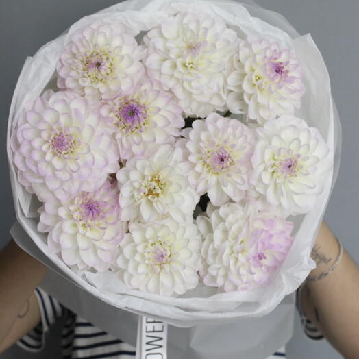 A large bouquet of dahlias