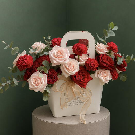 Passion And Blush Flower Bag
