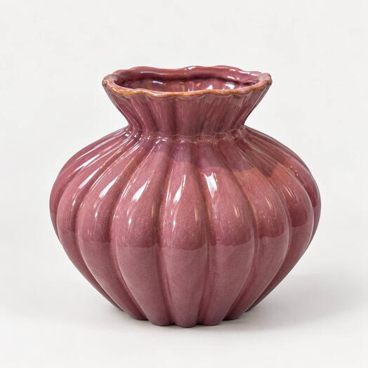 Mauve Bloom Vase 17.5 cm