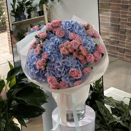 Blue and pink