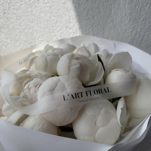 Peonies pure white