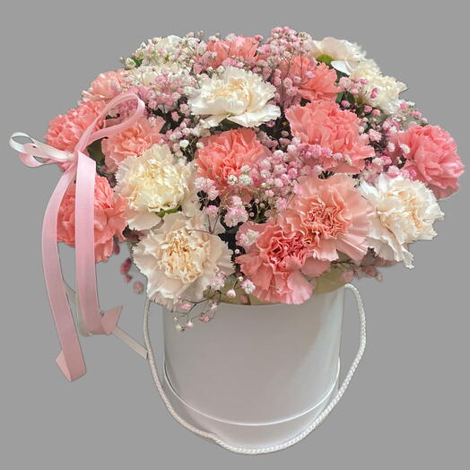 Carnations in a box