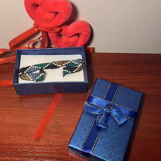 Braccialetto unico intrecciato con perline – gioielli fatti a mano per regalo