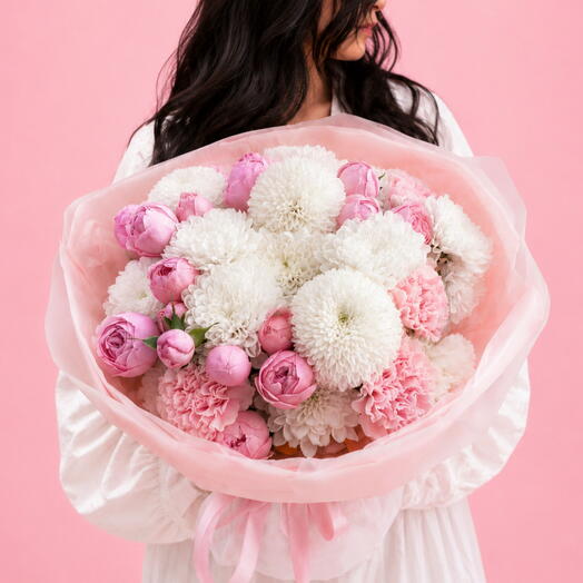 💐Bouquet of spray roses, dianthus and chrysanthemums