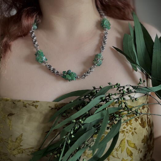 Green Oracle Chainmail Necklace