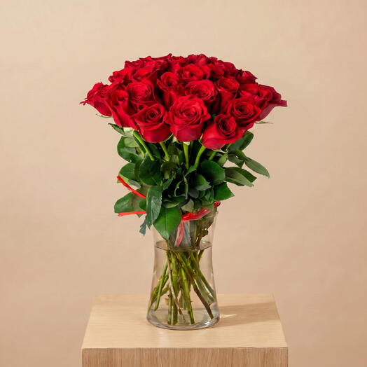 Bouquet of Red Roses - 25 pcs