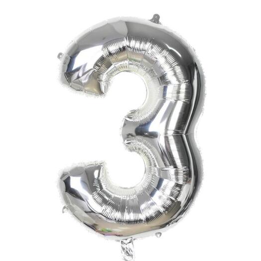 Balloon digit 3