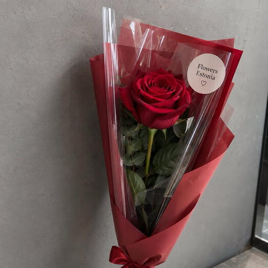 A bouquet of compliments (red rose)