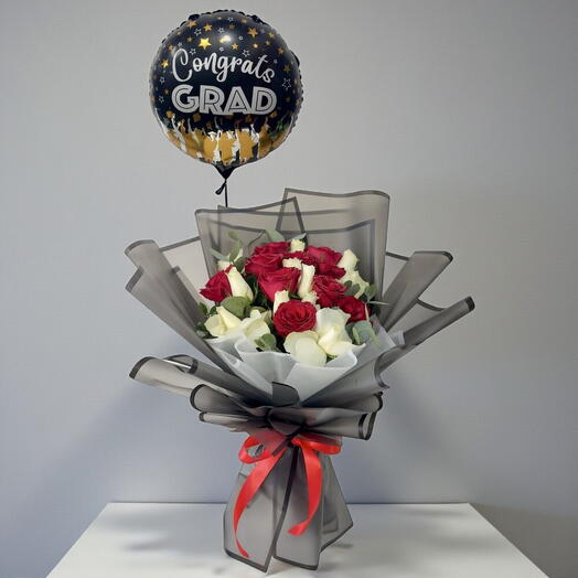 Graduation Grace – Rose   Balloon Combo