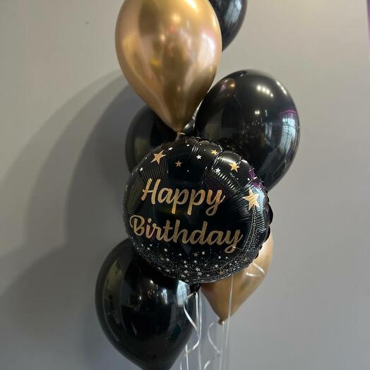 Black Balloon Set (Helium)